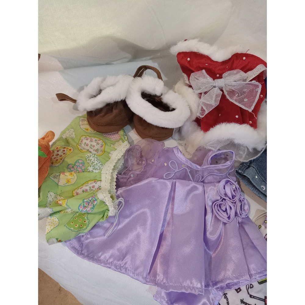 Build A Bear Workshop Clothing Accessory Lot Outfits Shoes Dresses Skirts Hoodie - Picture 5 of 6